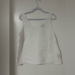 Charlie Paige Ivory Textured Tank‎ Top
